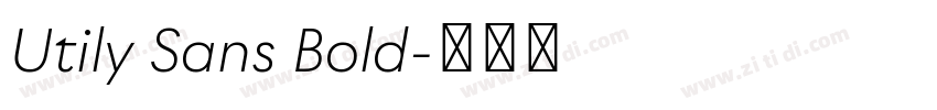 Utily Sans Bold字体转换